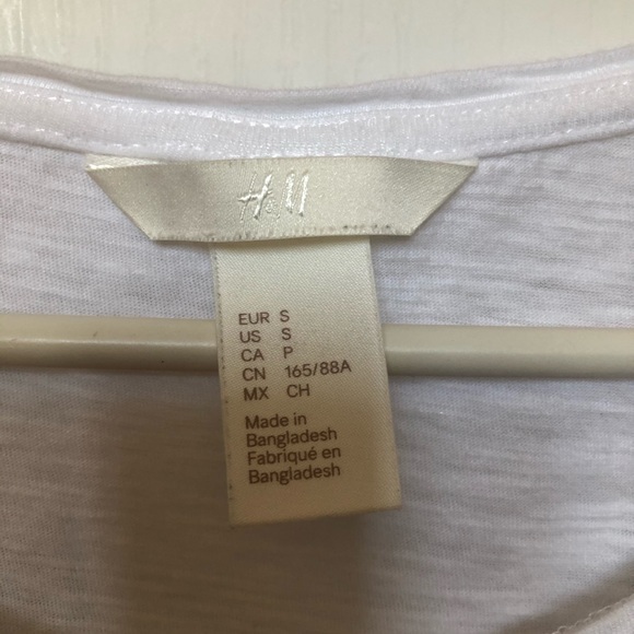 H&M white shirt in jersey with motif - Picture 4 of 4